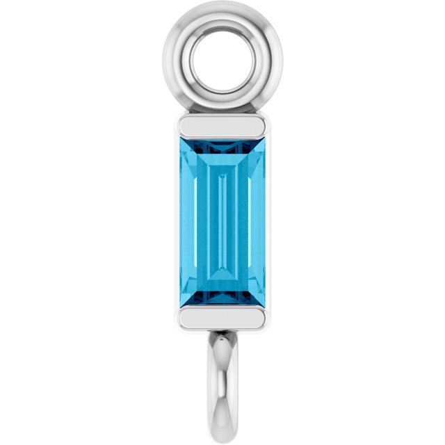 Natural Aquamarine Link, 2.31 mm x 8.89 mm