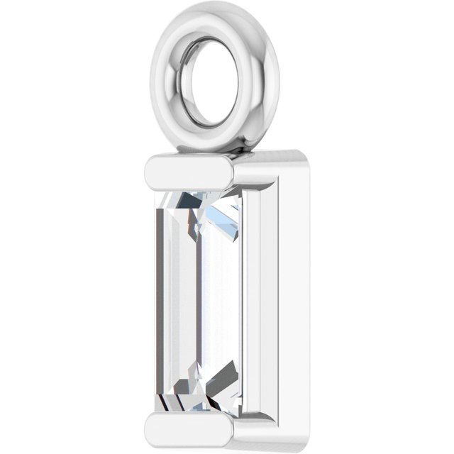 .06 CT Natural Diamond Dangle, 2.13 mm x 5.86 mm