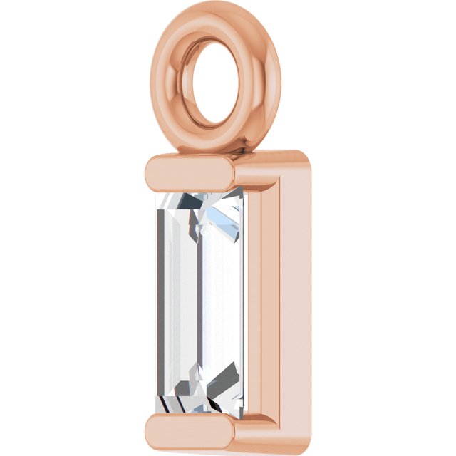 .04 CT Lab-Grown Diamond Dangle, 2.13 mm x 5.86 mm