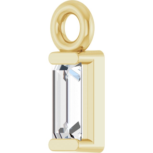 .04 CT Lab-Grown Diamond Dangle, 2.13 mm x 5.86 mm