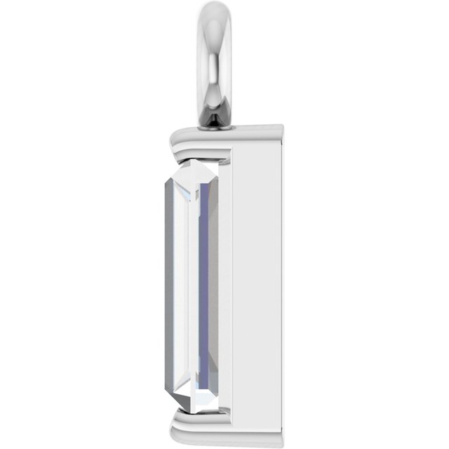 1/10 CT Lab-Grown Diamond Dangle, 2.31 mm x 6.97 mm