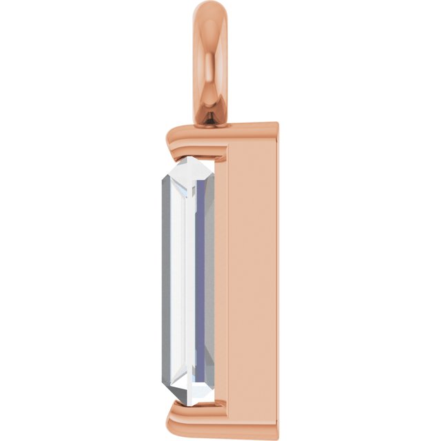 1/8 CT Natural Diamond Dangle, 2.31 mm x 6.97 mm