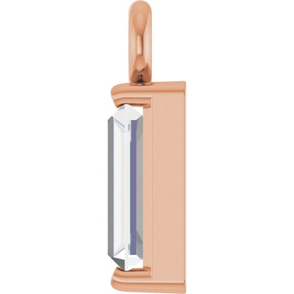 1/8 CT Natural Diamond Dangle, 2.31 mm x 6.97 mm