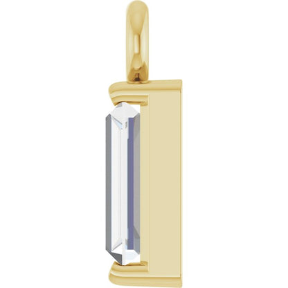 1/8 CT Natural Diamond Dangle, 2.31 mm x 6.97 mm
