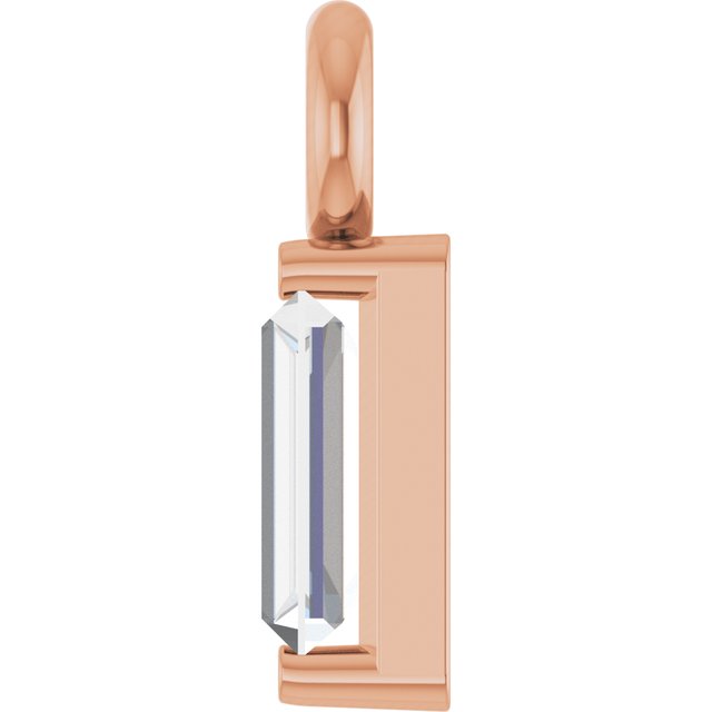 .06 CT Natural Diamond Dangle, 2.13 mm x 5.86 mm