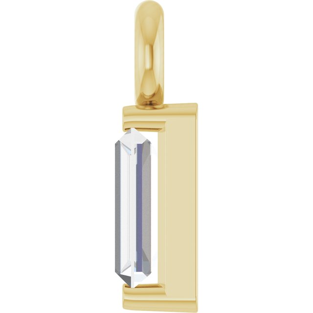 .04 CT Lab-Grown Diamond Dangle, 2.13 mm x 5.86 mm
