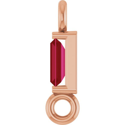 Natural Ruby Link, 2.31 mm x 8.89 mm