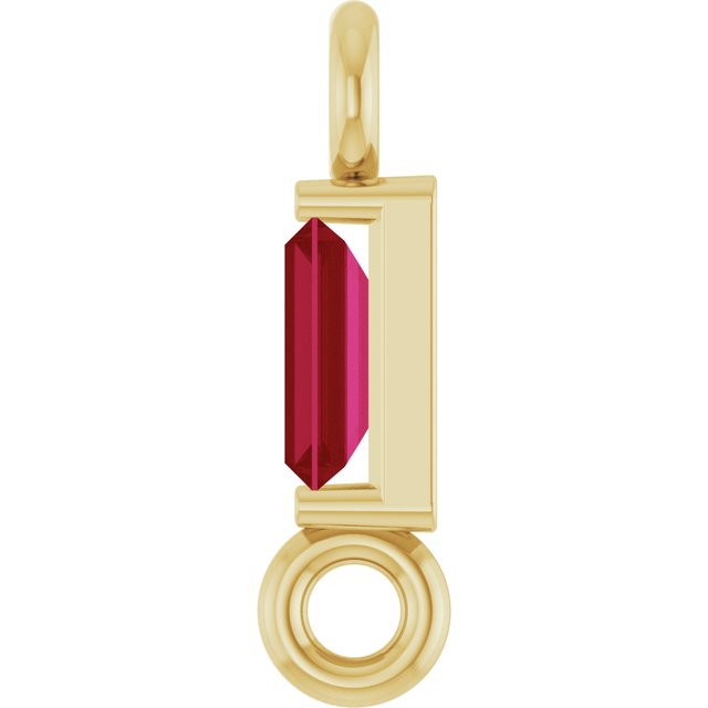 Natural Ruby Link, 2.31 mm x 8.89 mm