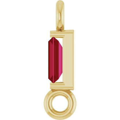 Natural Ruby Link, 2.31 mm x 8.89 mm