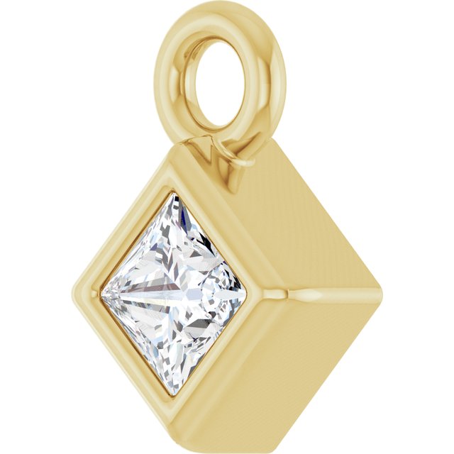 .05 CT Natural Diamond Dangle, 4.75 mm x 4.75 mm