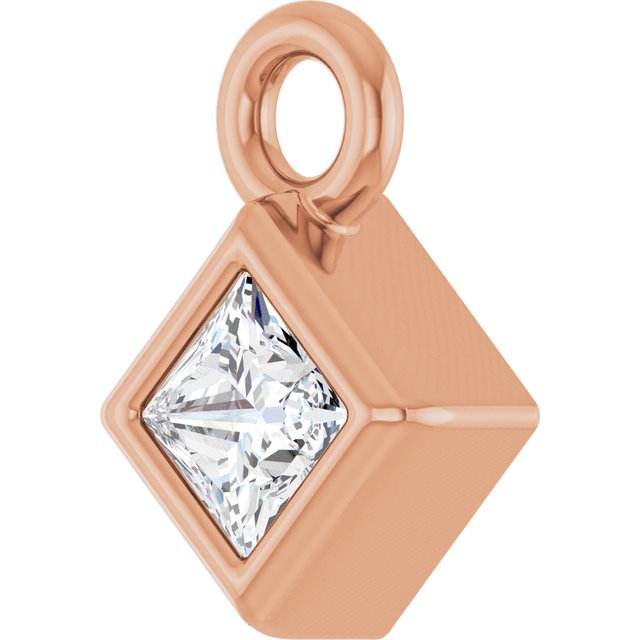 .05 CT Natural Diamond Dangle, 4.75 mm x 4.75 mm