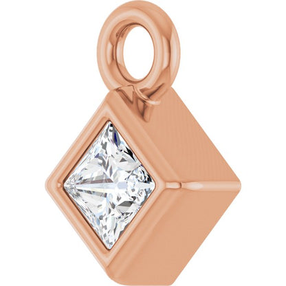 .05 CT Natural Diamond Dangle, 4.75 mm x 4.75 mm