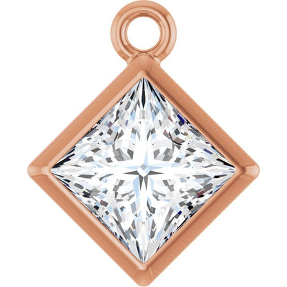 1/2 CT Natural Diamond Dangle, 7.74 mm x 9.53 mm