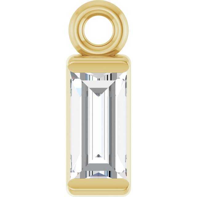 1/10 CT Lab-Grown Diamond Dangle, 2.31 mm x 6.97 mm