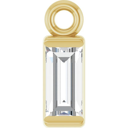 1/10 CT Lab-Grown Diamond Dangle, 2.31 mm x 6.97 mm