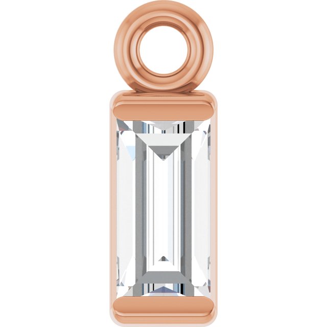 1/10 CT Lab-Grown Diamond Dangle, 2.31 mm x 6.97 mm