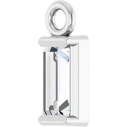 1/8 CT Natural Diamond Dangle, 2.31 mm x 6.97 mm