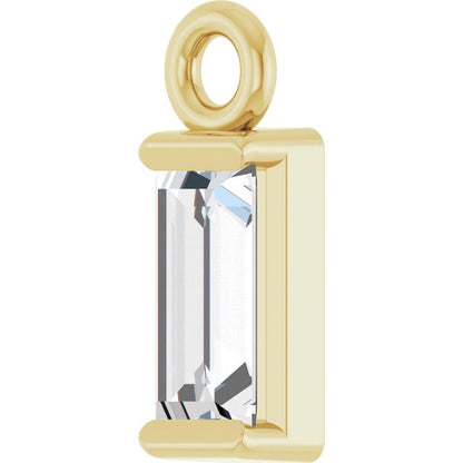 1/8 CT Natural Diamond Dangle, 2.31 mm x 6.97 mm