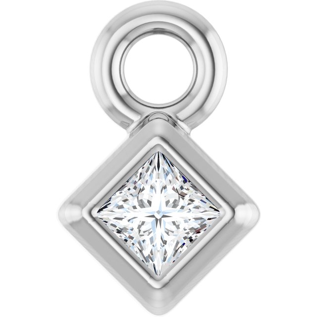 .025 CT Natural Diamond Dangle, 4.75 mm x 4.75 mm