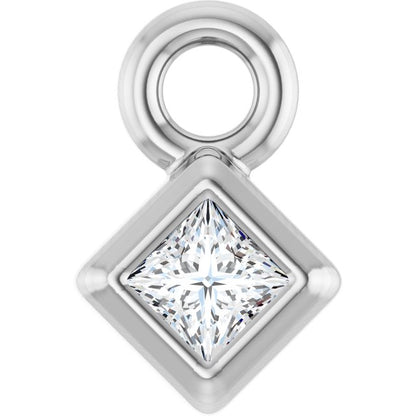 .025 CT Natural Diamond Dangle, 4.75 mm x 4.75 mm
