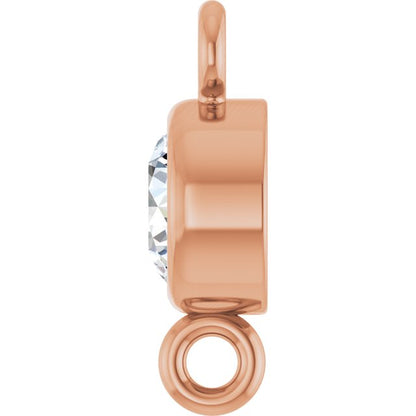 1/6 CT Natural Diamond Link, 4.3 mm x 8.1 mm