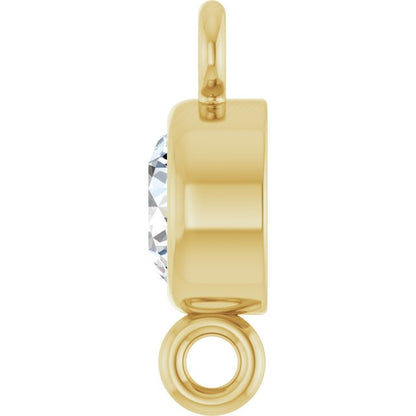 1/6 CT Natural Diamond Link, 4.3 mm x 8.1 mm