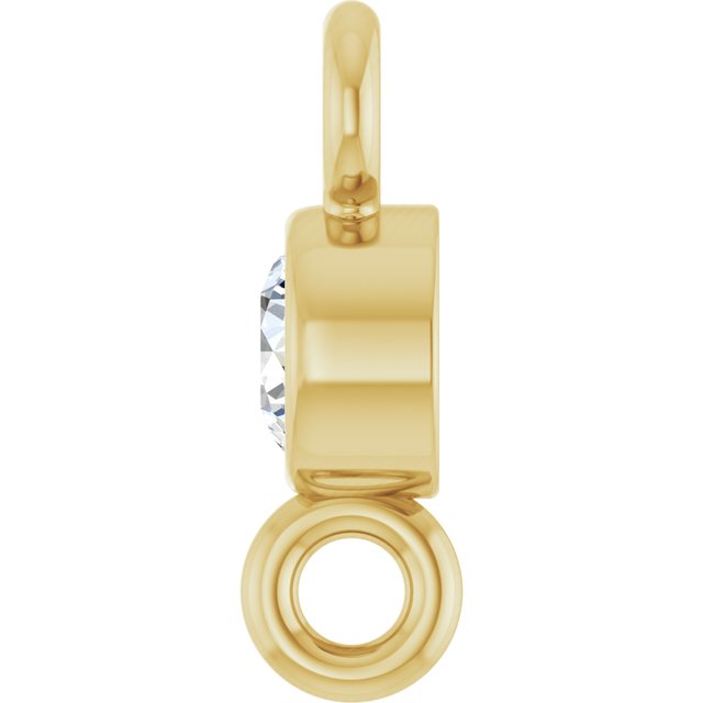.05 CT Natural Diamond Link, 2.7 mm x 6.6 mm, Round Bezel-Set