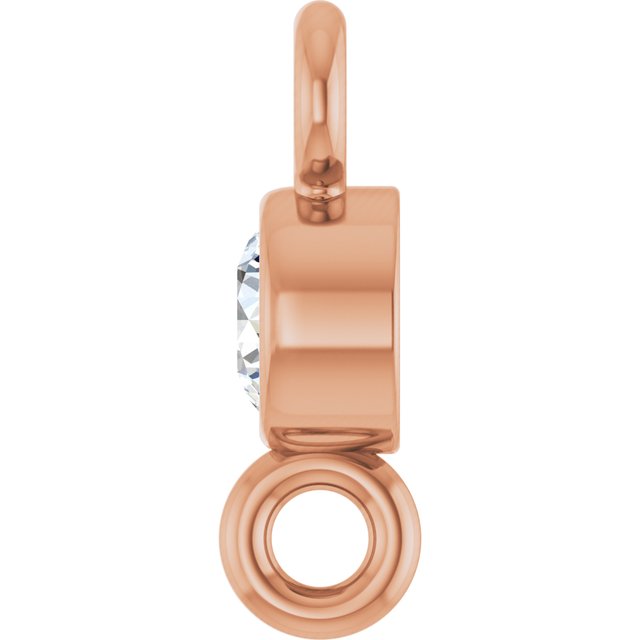 .05 CT Natural Diamond Link, 2.7 mm x 6.6 mm, Round Bezel-Set