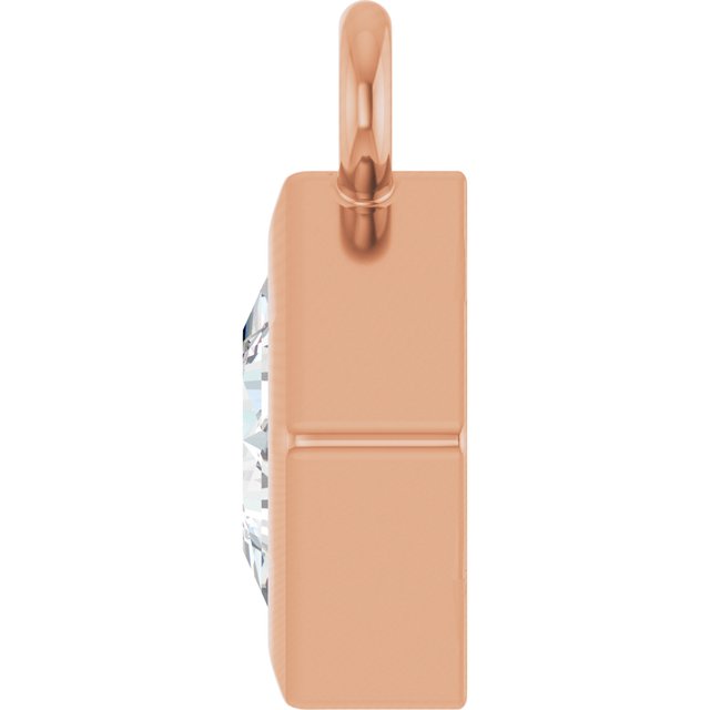 1/6 CT Lab-Grown Diamond Dangle, 5.5 mm x 5.5 mm