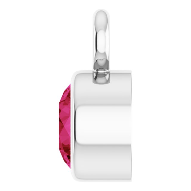 Lab-Grown Ruby Dangle, 3.5 mm x 5.5 mm