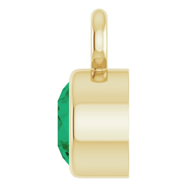 Lab-Grown Emerald Dangle, 3.5 mm x 5.5 mm