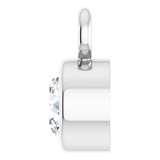 1/10 CT Lab-Grown Diamond Dangle, 3.5 mm x 5.5 mm