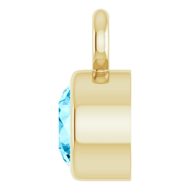 Natural Aquamarine Dangle, 3.5 mm x 5.5 mm