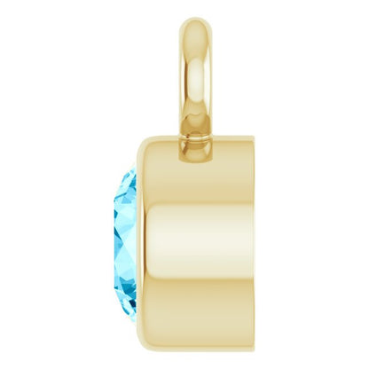 Natural Aquamarine Dangle, 3.5 mm x 5.5 mm