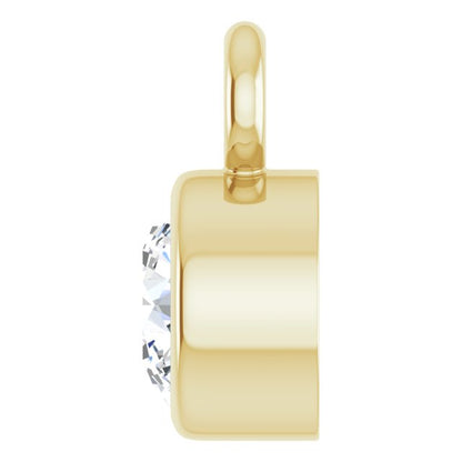 1/10 CT Lab-Grown Diamond Dangle, 3.5 mm x 5.5 mm