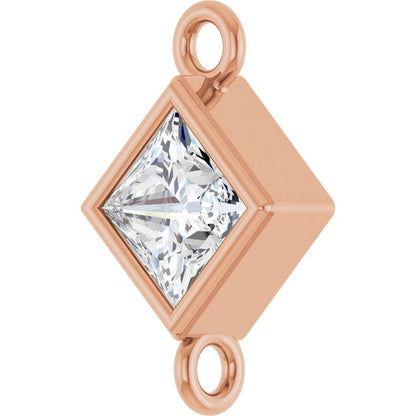 1/4 CTW Lab-Grown Diamond Link, 6.25 mm x 6.25 mm