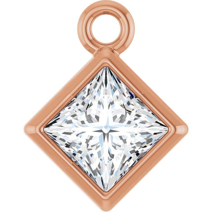 1/4 CT Natural Diamond Dangle, 6.25 mm x 6.25 mm