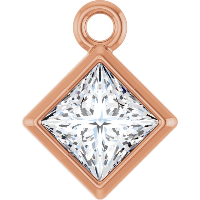 1/4 CT Lab-Grown Diamond Dangle, 6.25 mm x 6.25 mm