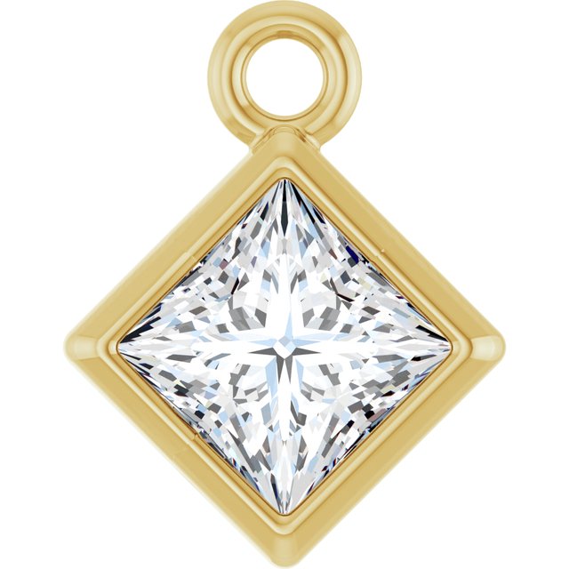 1/4 CT Natural Diamond Dangle, 6.25 mm x 6.25 mm