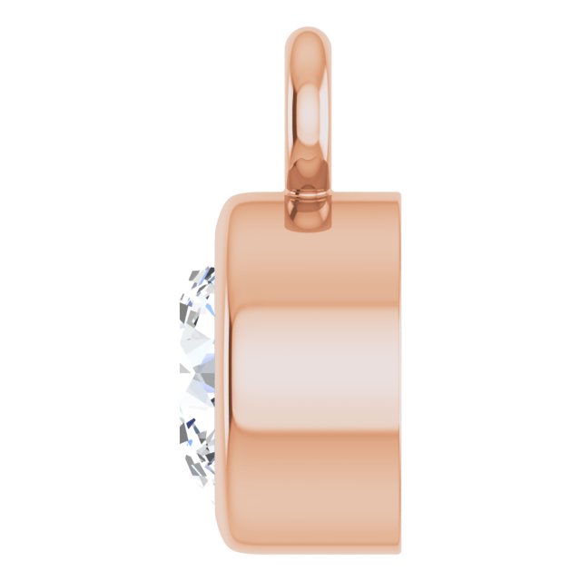 1/6 CT Lab-Grown Diamond Bezel-Set Dangle, 4.2 mm x 6.1 mm
