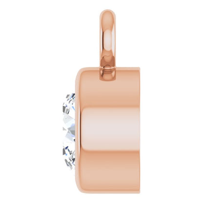 1/6 CT Lab-Grown Diamond Bezel-Set Dangle, 4.2 mm x 6.1 mm