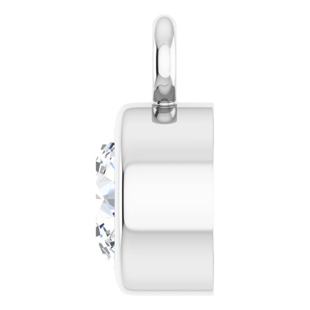 1/6 CT Lab-Grown Diamond Bezel-Set Dangle, 4.2 mm x 6.1 mm