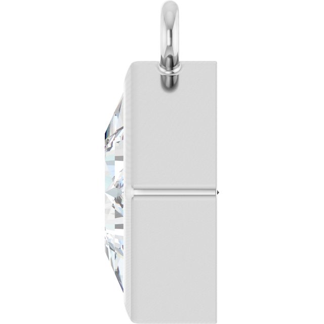 1/2 CT Natural Diamond Dangle, 7.74 mm x 9.53 mm
