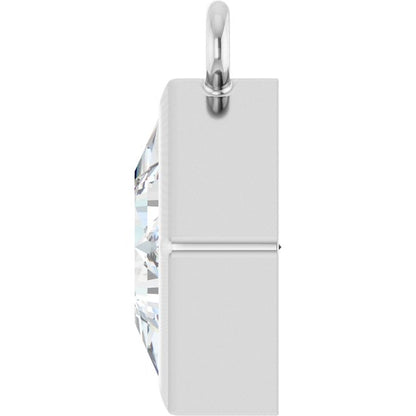 1/2 CT Natural Diamond Dangle, 7.74 mm x 9.53 mm