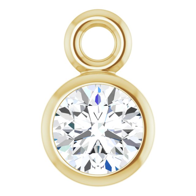 1/10 CT Natural Diamond Dangle, 3.5 mm x 5.5 mm