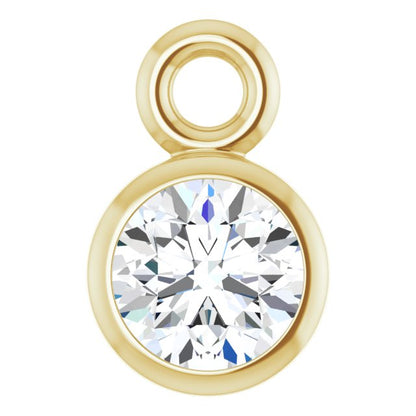 1/10 CT Lab-Grown Diamond Dangle, 3.5 mm x 5.5 mm