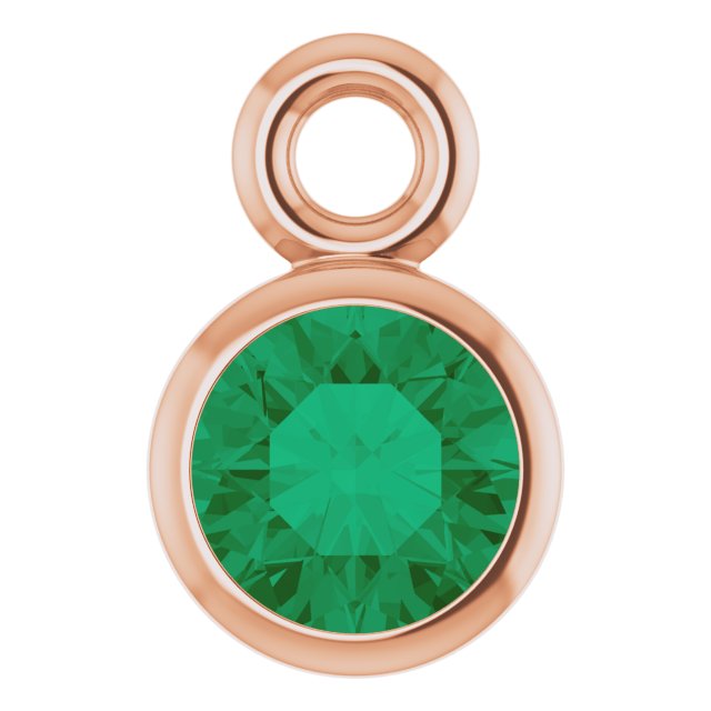 Natural Emerald Dangle, 3.5 mm x 5.5 mm
