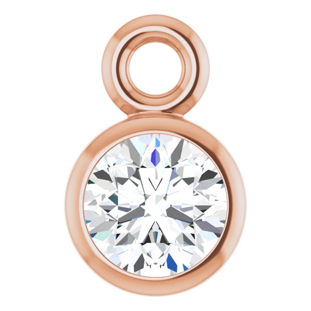 1/10 CT Natural Diamond Dangle, 3.5 mm x 5.5 mm