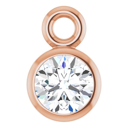 1/10 CT Natural Diamond Dangle, 3.5 mm x 5.5 mm