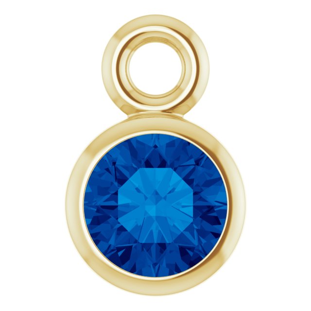 Natural Blue Sapphire Dangle, 3.5 mm x 5.5 mm
